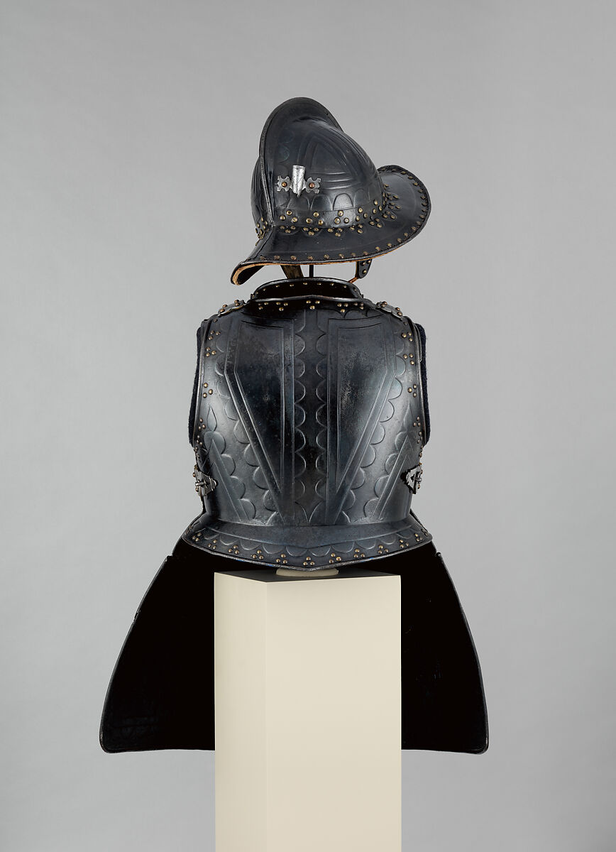 Pikeman’s Armor, Steel, brass, British, probably Greenwich or London