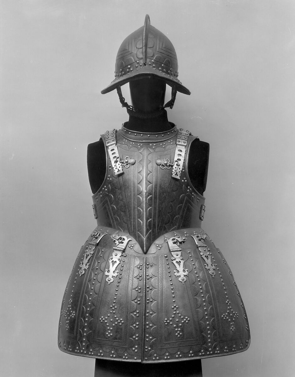Pikeman’s Armor, Steel, brass, British, probably Greenwich or London