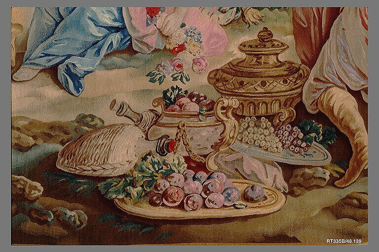 The Repast from the set of Russian Entertainments, Beauvais, Wool, silk (20-22 warps per inch, 7-9 per cm.), French, Beauvais