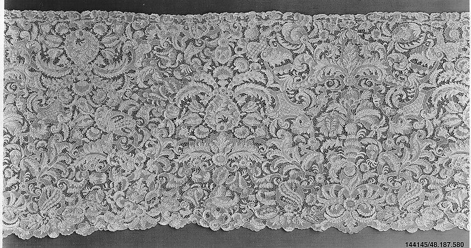 Flounce, Needle lace, French 