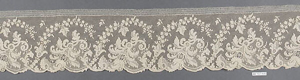 Border, Needle lace, point d’Alençon, French 