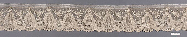 Border, Needle lace, point d’Alençon, French 