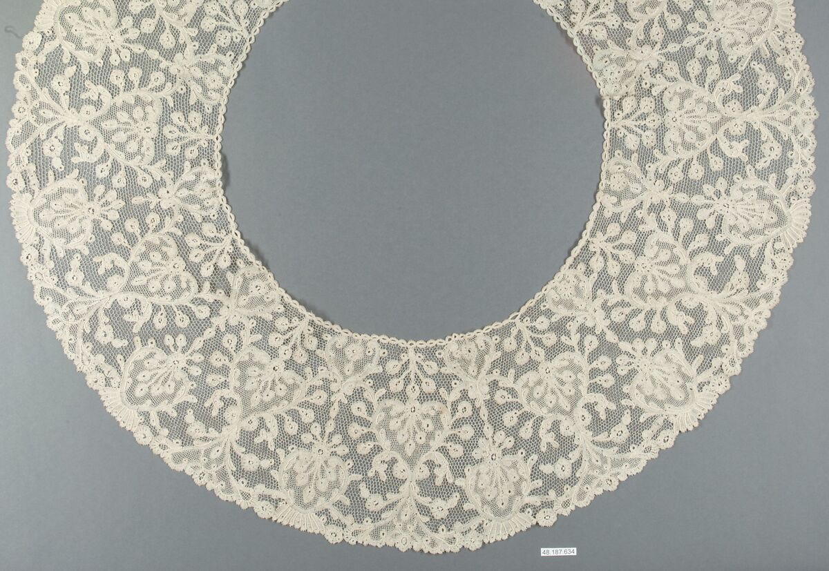 Collar, Bobbin lace, Milanese lace, Belgian