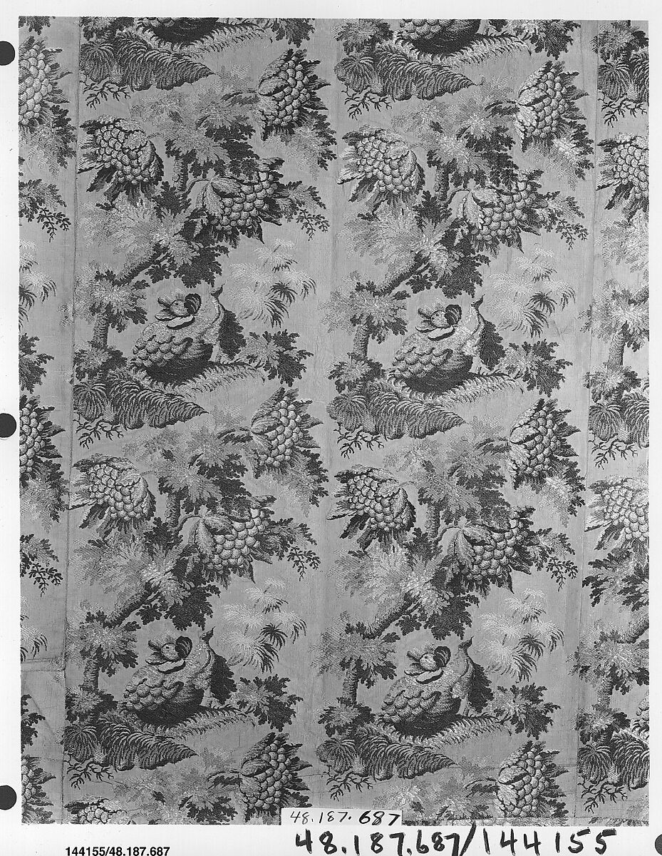 Piece, Silk and metal thread, Italian