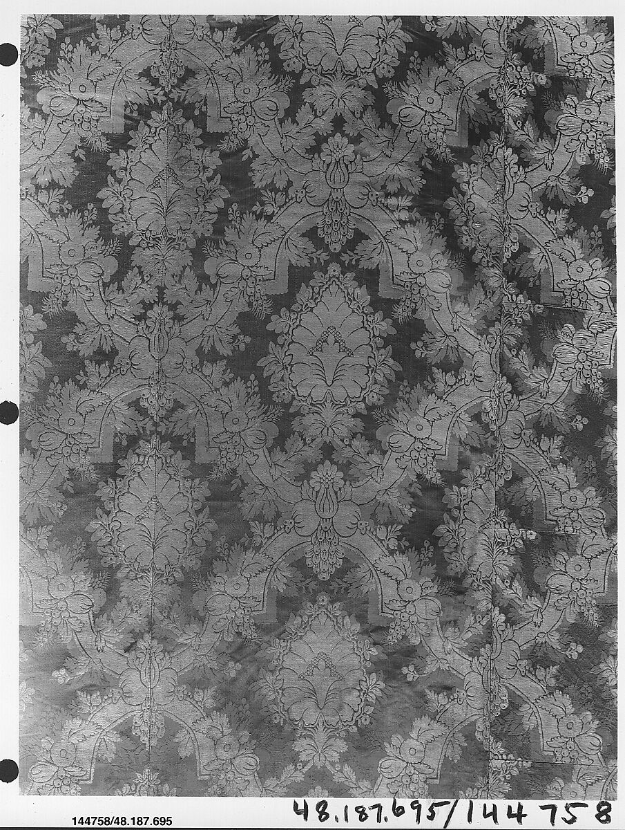 Piece, Silk and metal thread, Italian 