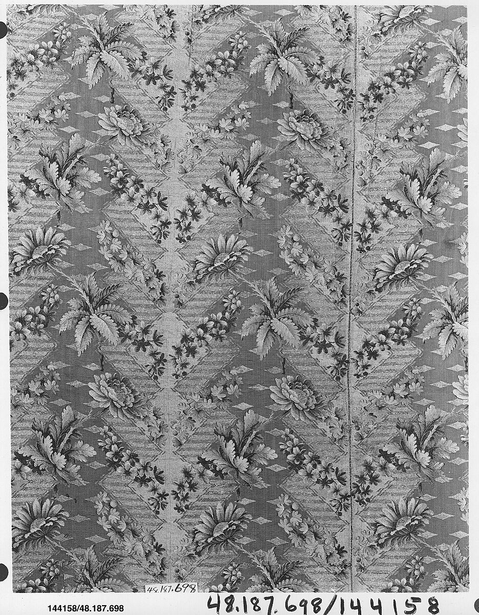 Piece, Silk and metal thread, Italian