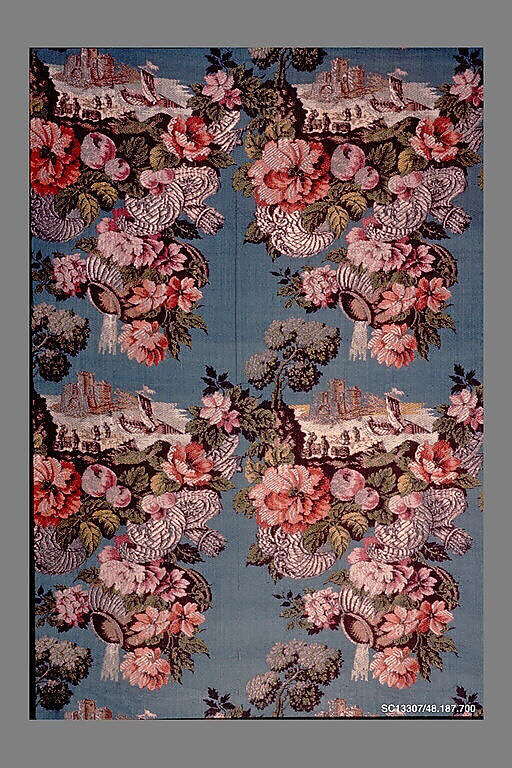 Piece, Silk and metal thread, Italian 