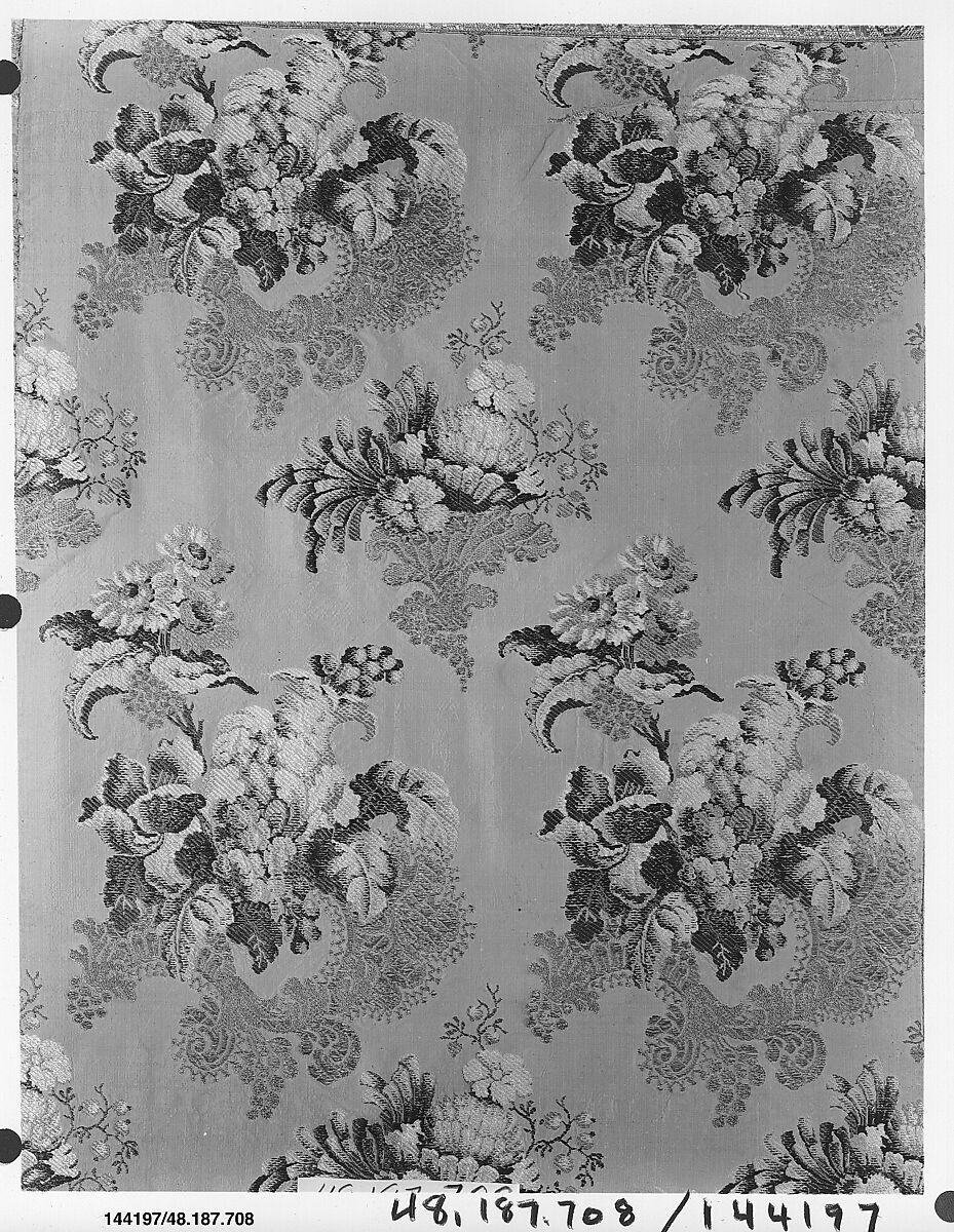 Piece, Silk and metal thread, Italian
