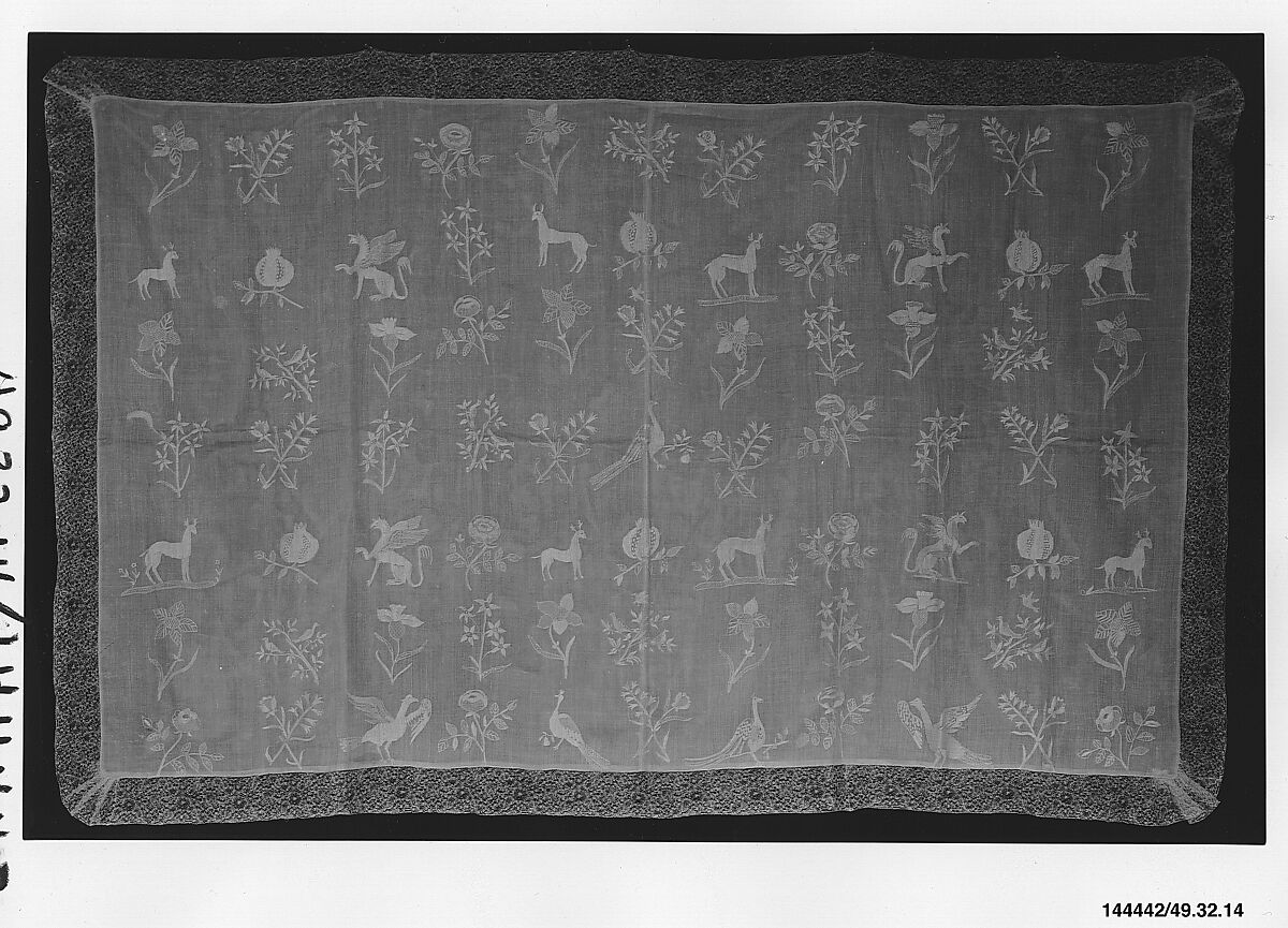 Cover, Linen on muslin, possibly British 