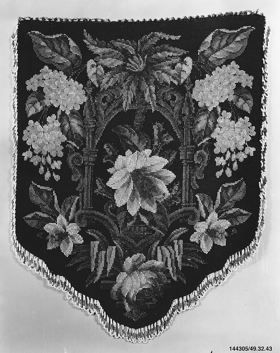 Panel, Cotton and glass paste, British