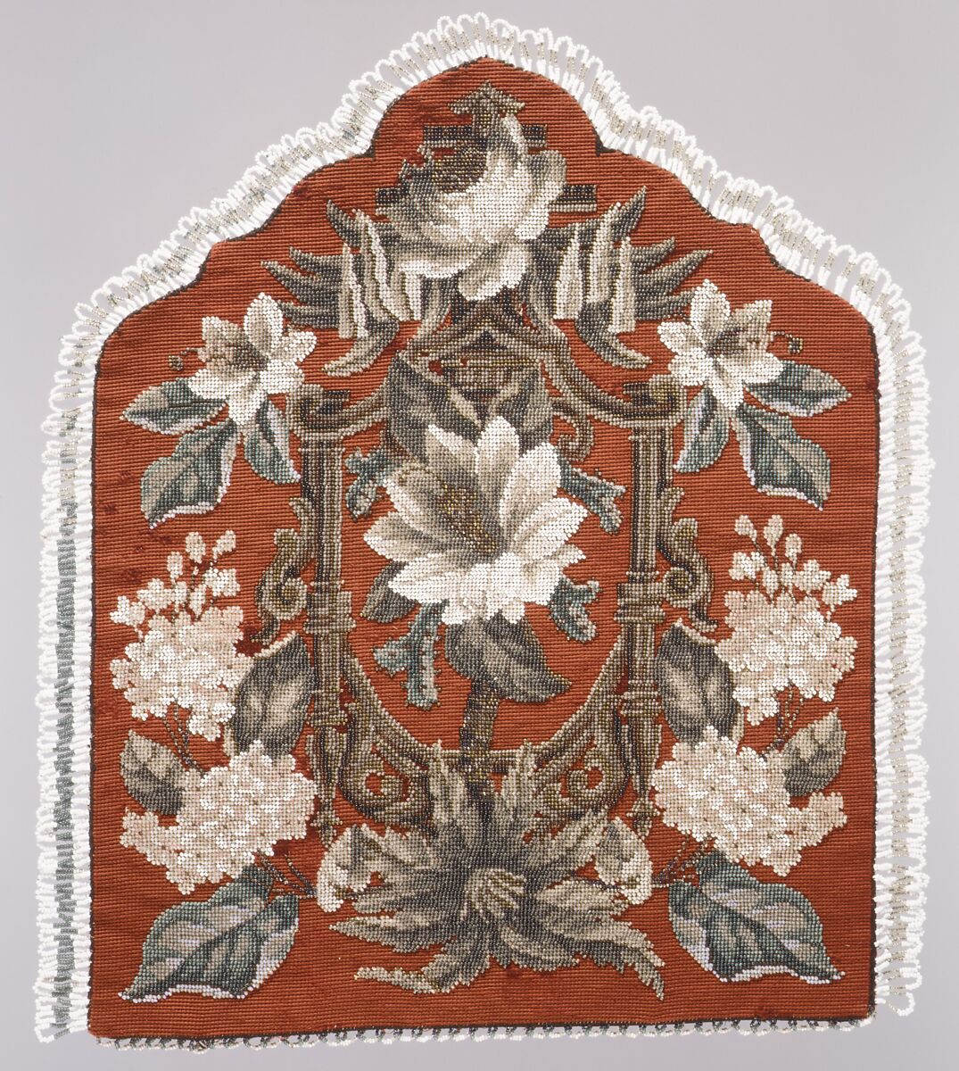 Panel, Cotton and glass paste, British 