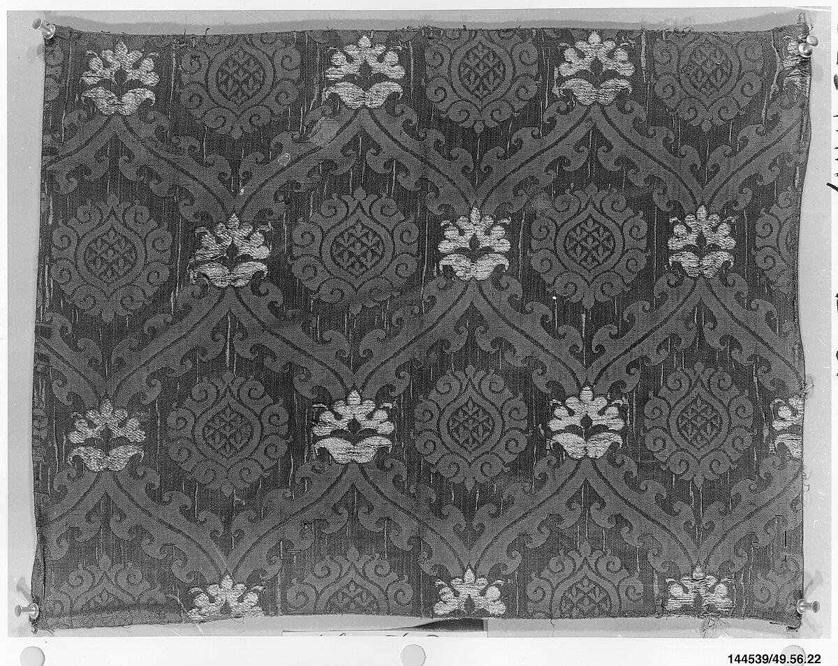 Piece, Silk damask, Spanish