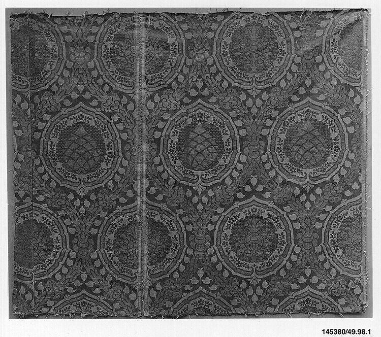 Piece, Silk and metal thread, Italian