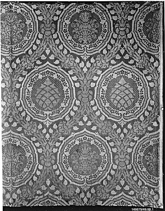 Piece, Silk and metal thread, Italian