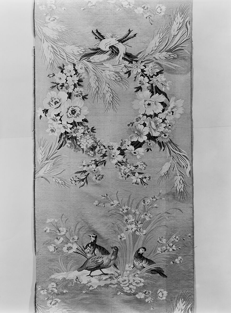 "Les Perdrix" (The Partridges), Philippe de Lasalle (French, 1723–1804), Silk, French, Lyon