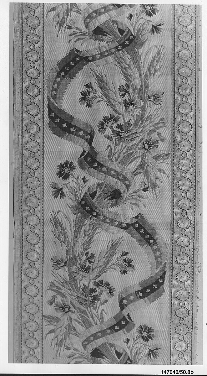 Border of woven silk, Philippe de Lasalle (French, 1723–1804), Silk, French, Lyons 