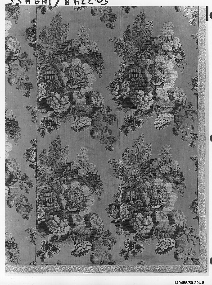 Piece, Silk and metal thread, Italian 