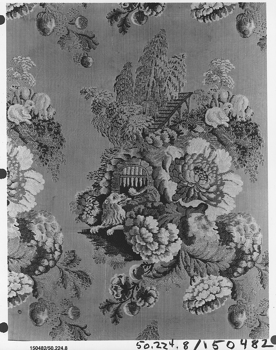 Piece, Silk and metal thread, Italian