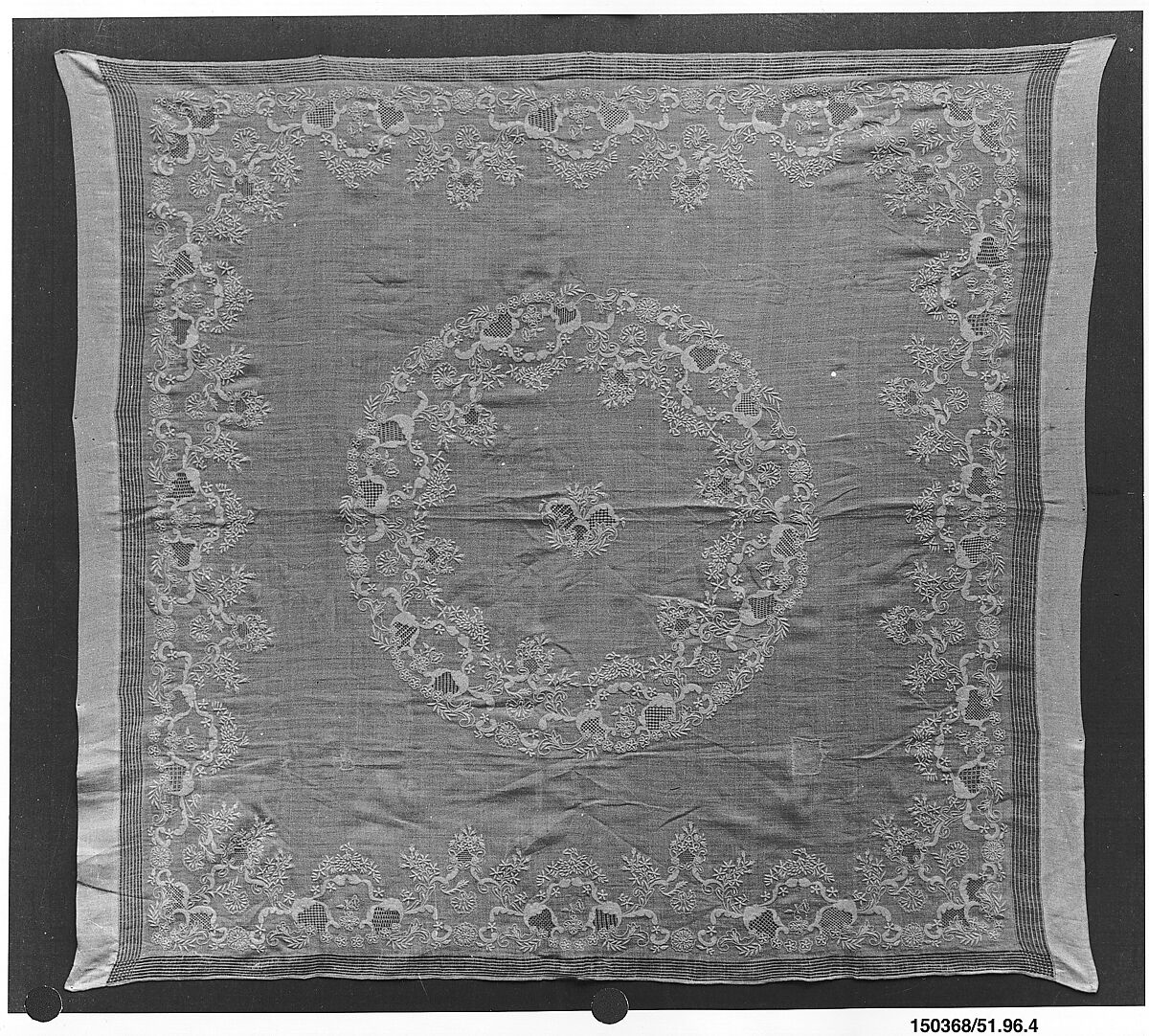 Covers (set of three), Silk on cotton, British