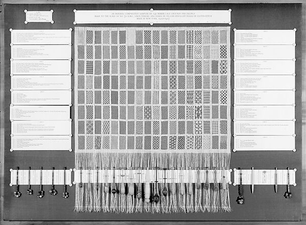 Sampler of bobbin lace, Gertrude Whiting (died ca. 1951), American, New York 