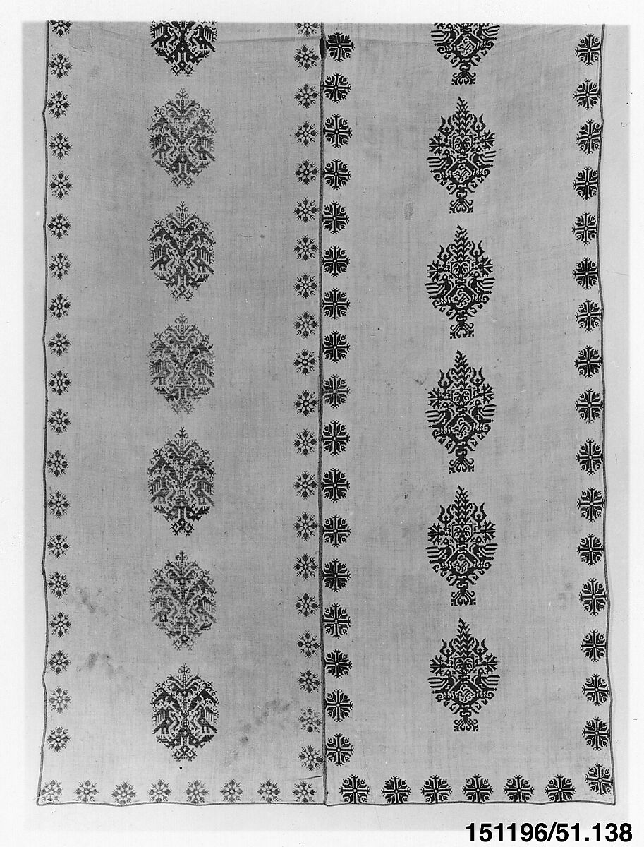 Valance (Mostra), Silk on linen, Greek Islands, Dodecanese, Kos 