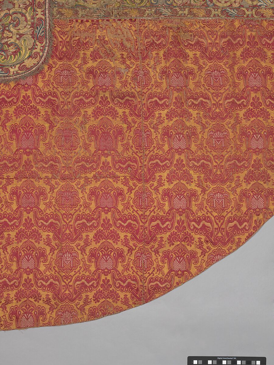 Cope, Silk, linen and metal thread, Spanish