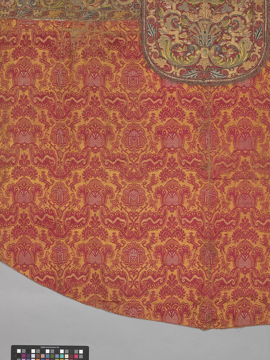 Cope, Silk, linen and metal thread, Spanish