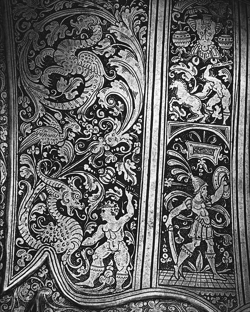 Horse Armor Probably Made for Count  Antonio IV Collalto (1548–1620), Steel, leather, copper alloy, textile, Italian, probably Brescia