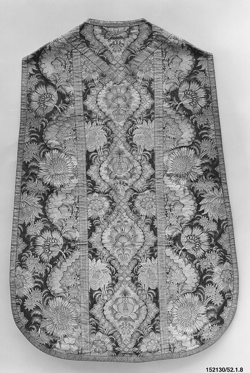 Chasuble, Silk and metal thread, Italian 