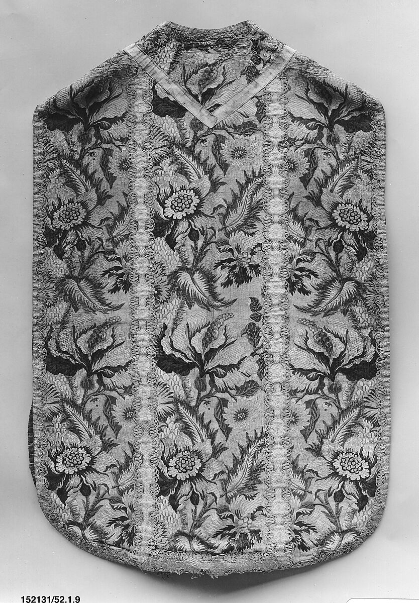 Chasuble, Silk and metal thread, Italian 