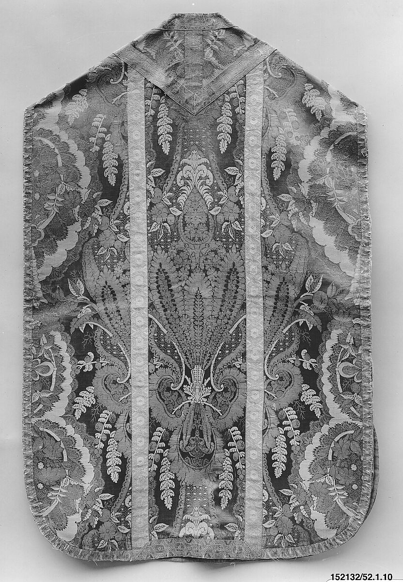 Chasuble, Silk and metal thread, Italian 
