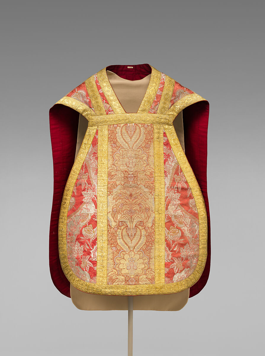 Chasuble, Silk and metal thread, Italian