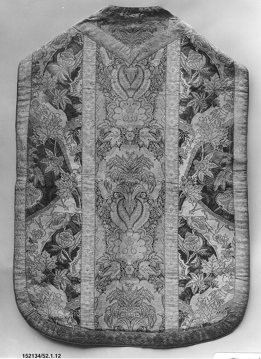 Chasuble, Silk and metal thread, Italian 