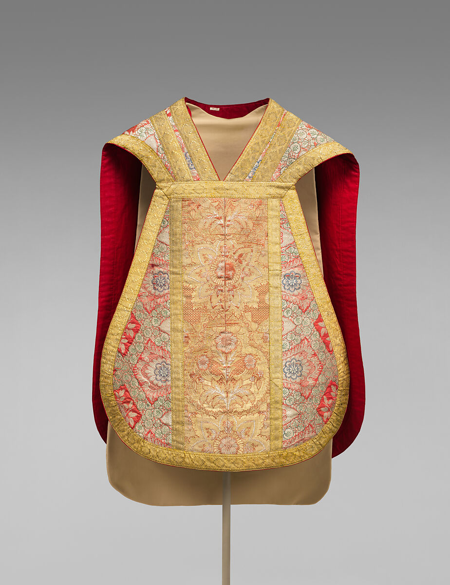 Chasuble, Silk and metal thread, Italian