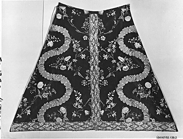 Skirt panel, Silk, French 