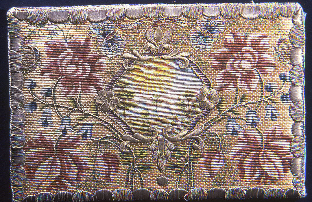 Étui, Straw, silk, and metal thread; metal spangles; silk lining, Italian or French