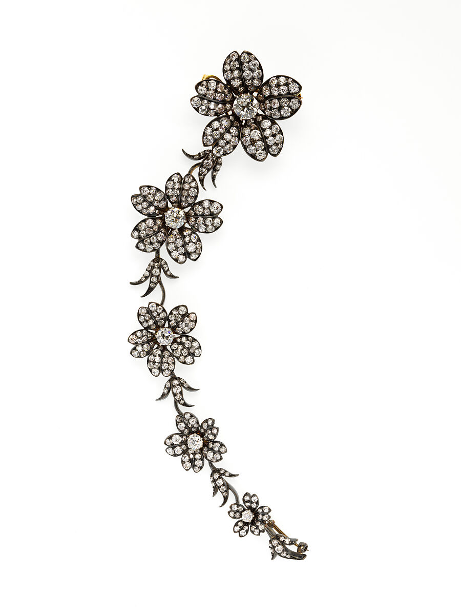 Corsage Piece, Tiffany &amp; Co. (1837–present), Silver, gold, diamonds, American
