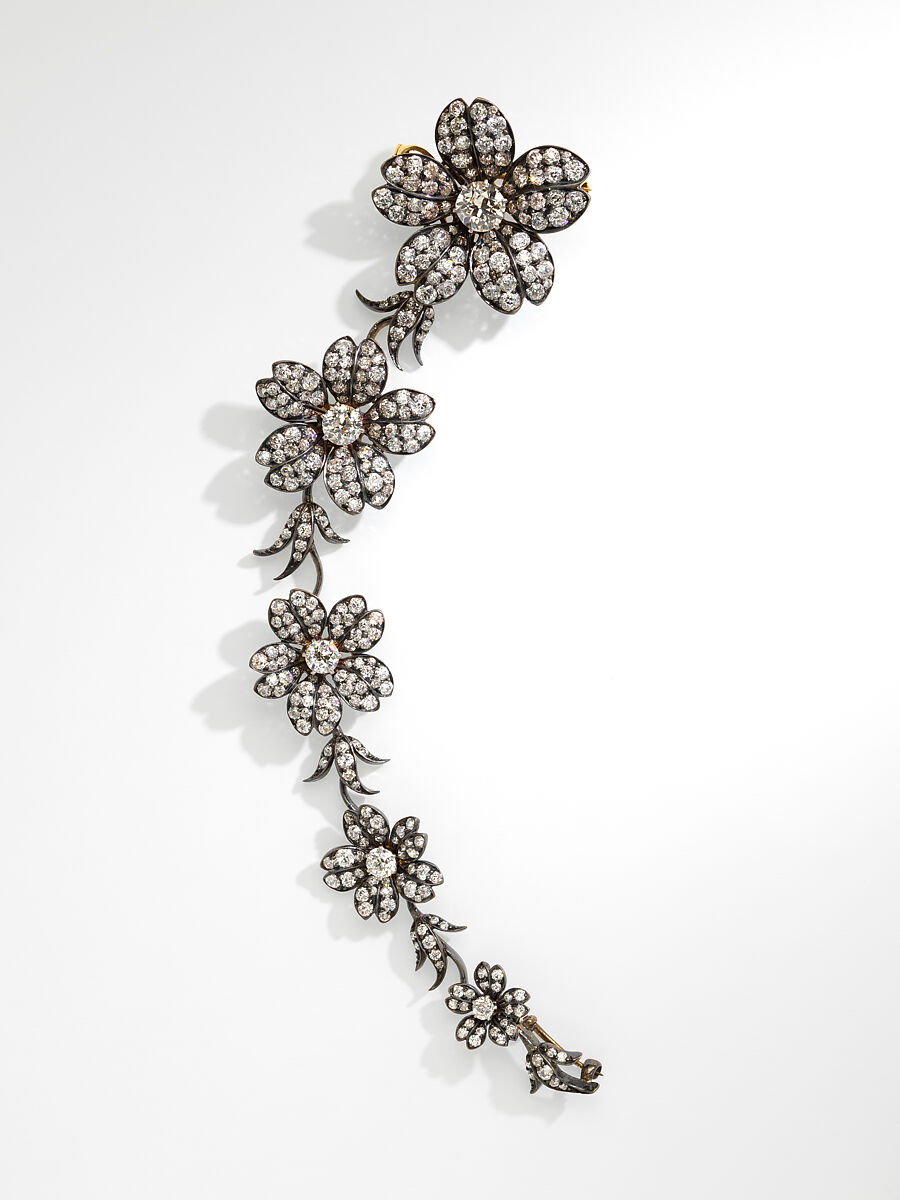 Corsage Piece, Tiffany &amp; Co. (1837–present), Silver, gold, diamonds, American