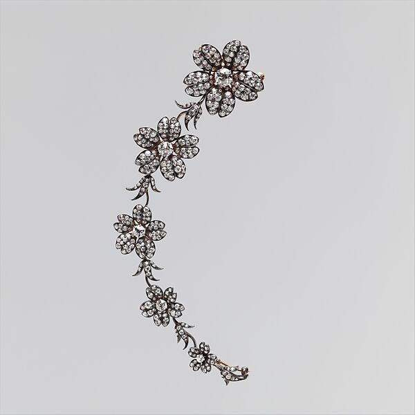 Corsage Piece, Tiffany &amp; Co. (1837–present), Silver, gold, diamonds, American 