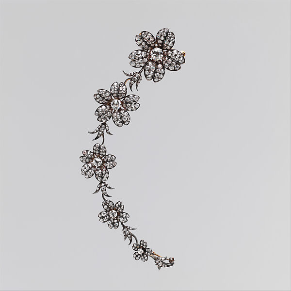 Corsage Piece, Tiffany & Co., Silver, gold, diamonds, American