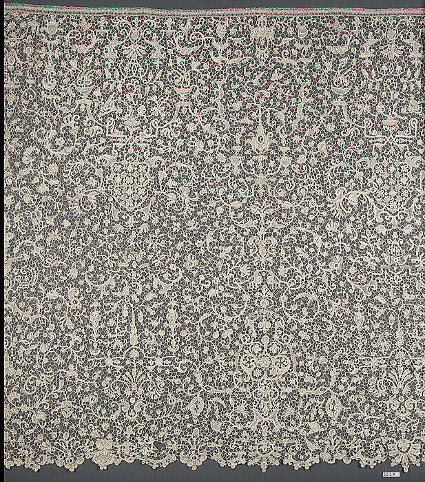 Flounce, Needle lace, French 