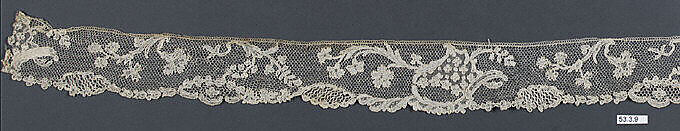 Border, Needle lace, point d'Argentan, French 