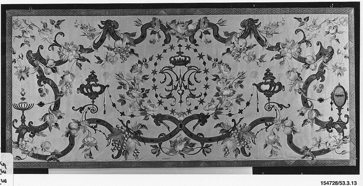 Altar frontal, Silk and metal thread, Italian 