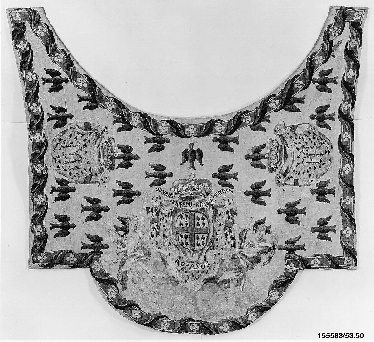 Caparison, Aubusson (Manufacture Royale, est. 1665: Manufacture, ca. 1812–present day)  , possibly, Wool, silk (18-20 warps per inch, 7-8 per cm.), French, possibly Aubusson