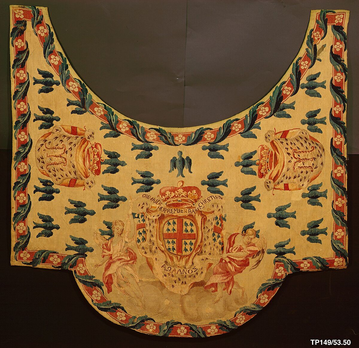 Caparison, Aubusson (Manufacture Royale, est. 1665: Manufacture, ca. 1812–present day)  , possibly, Wool, silk (18-20 warps per inch, 7-8 per cm.), French, possibly Aubusson 