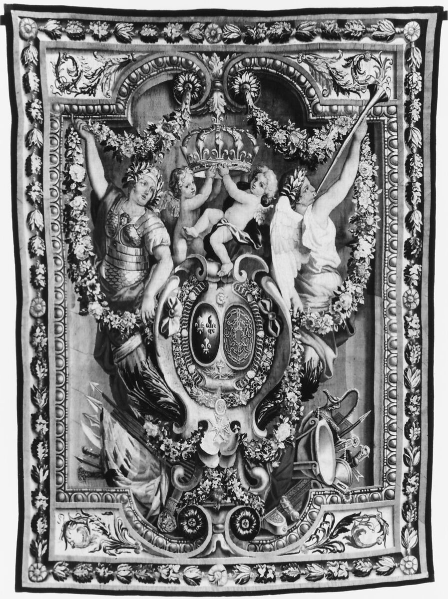 Portière des Renommées, Manufacture Nationale des Gobelins (French, established 1662), Silk and wool (20-24 warps per inch), French, Paris