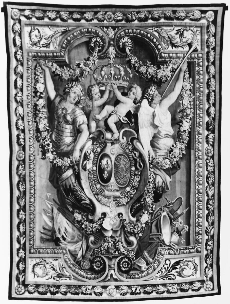 Portière des Renommées, Manufacture Nationale des Gobelins (French, established 1662), Silk and wool (20-24 warps per inch), French, Paris