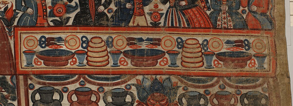 Wall hanging, Anders Pålsson (Swedish, 1781–1849), Paint on linen, Swedish, Halland