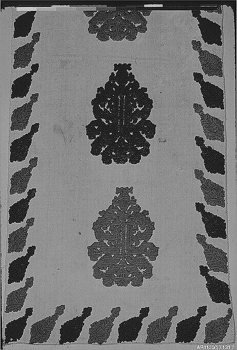 Bed tent panel, Silk on linen, Greek Islands, Rhodes