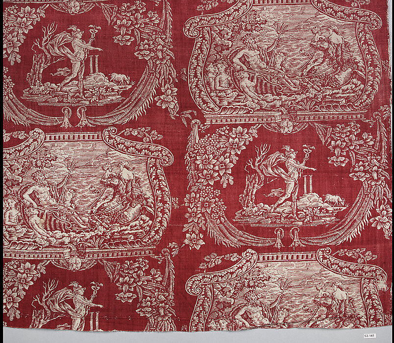 Piece, Possibly manufactured by Villefranche-sur-Saône, Cotton, French, possibly Villefranche-sur-Saône 